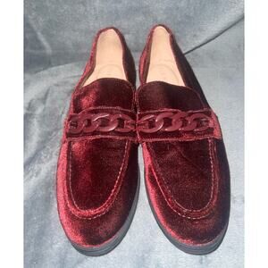Cole Haan Velvet Loafers burgundy Size 9B